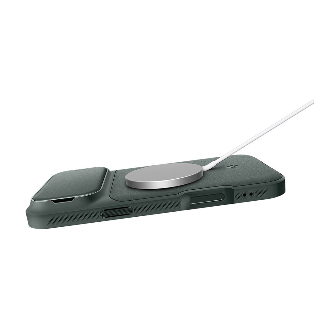 MagSafe puzdro pre Apple iPhone 18 Pro / 17 Pro, Spigen, Optik Armor, Zelené ACS09954