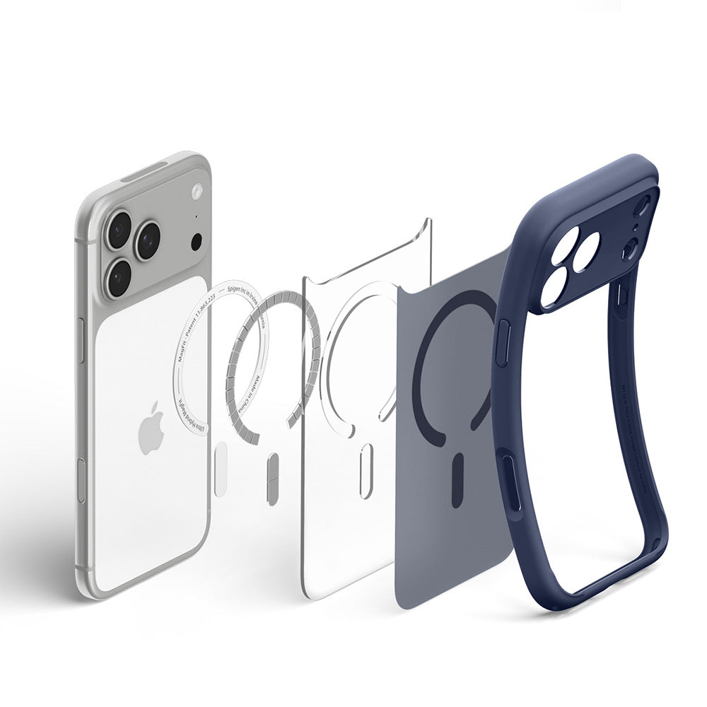 MagSafe puzdro pre Apple iPhone 18 Pro / 17 Pro, Spigen, Ultra Hybrid, Matná námornícka modrá ACS11931