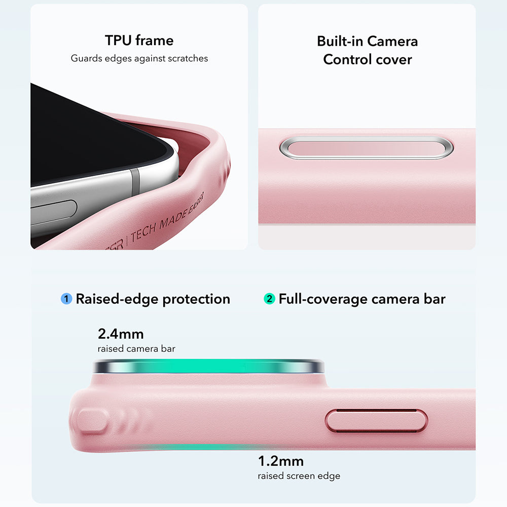 MagSafe puzdro pre Apple iPhone 18 Pro Max / 17 Pro Max, ESR, Classic Hybrid Kickstand, Ružová saténová