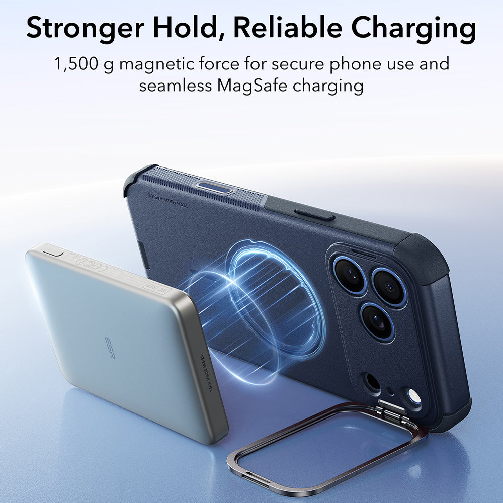 MagSafe puzdro pre Apple iPhone 18 Pro Max / 17 Pro Max, ESR, Cyber Armor Kickstand, modré