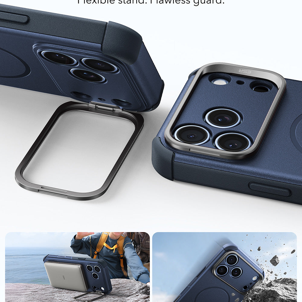 MagSafe puzdro pre Apple iPhone 18 Pro Max / 17 Pro Max, ESR, Cyber Armor Kickstand, modré