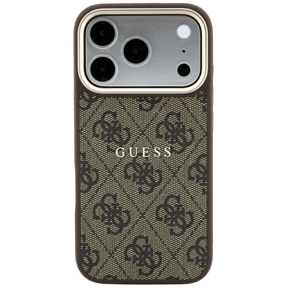 MagSafe puzdro pre Apple iPhone 18 Pro Max / 17 Pro Max, Guess, 4G Embossed Classic, Hnedé