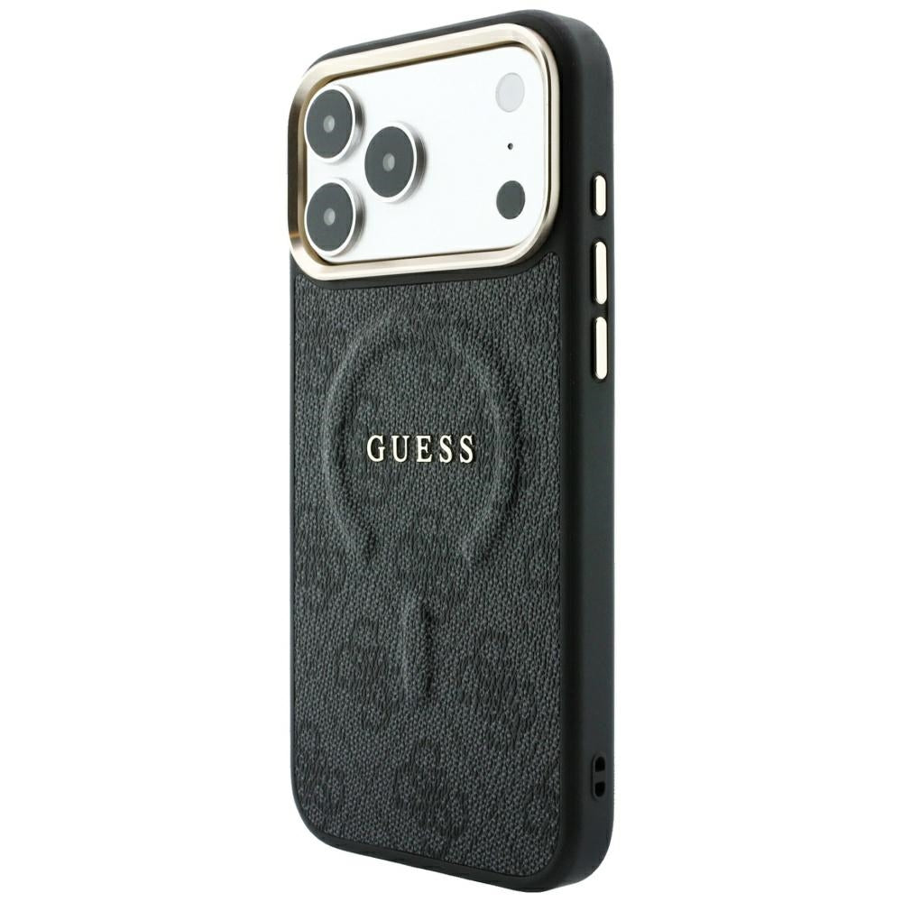 MagSafe puzdro pre Apple iPhone 18 Pro Max / 17 Pro Max, Guess, 4G Embossed Classic, Čierna