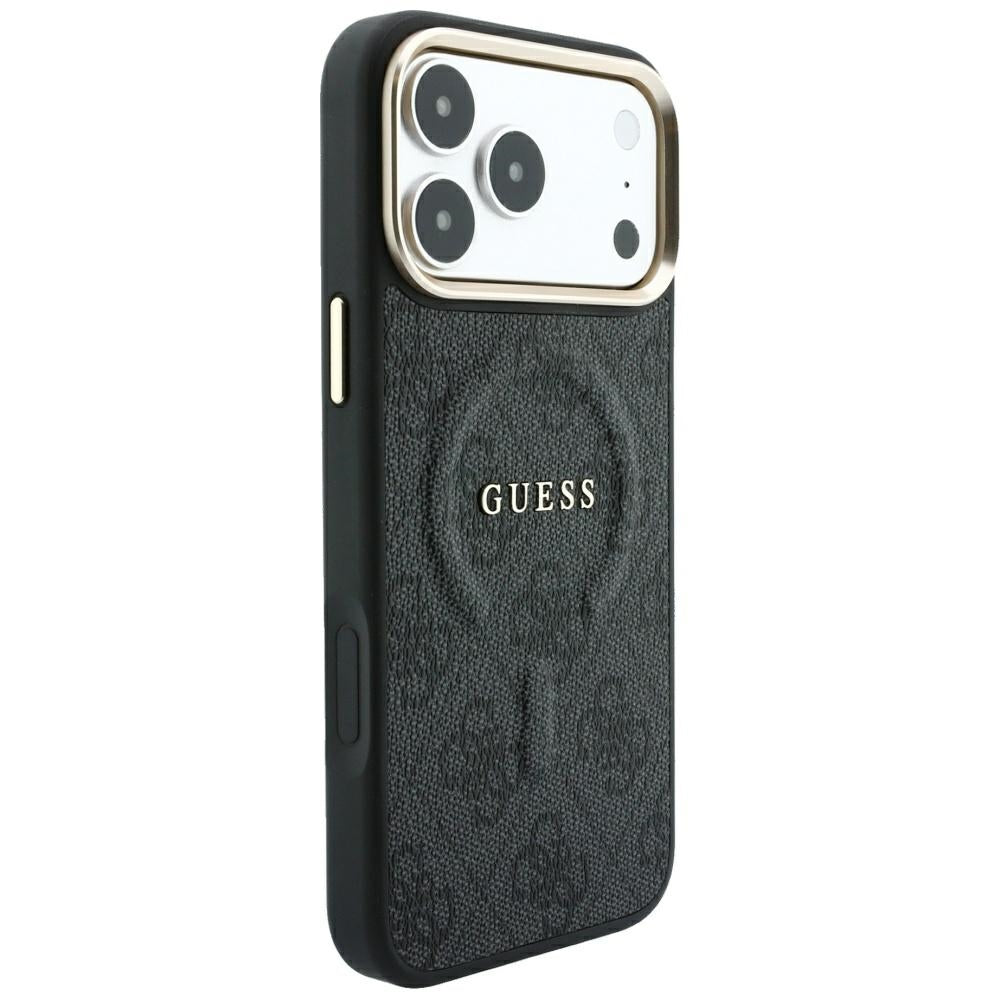 MagSafe puzdro pre Apple iPhone 18 Pro Max / 17 Pro Max, Guess, 4G Embossed Classic, Čierna