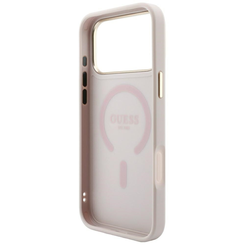 MagSafe puzdro pre Apple iPhone 18 Pro Max / 17 Pro Max, Guess, 4G Embossed Classic, Ružová