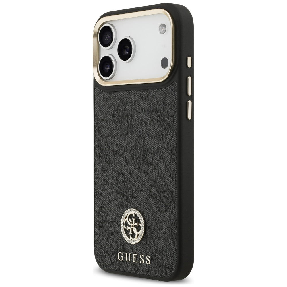Puzdro MagSafe pre Apple iPhone 18 Pro Max / 17 Pro Max, Guess, 4G Strass Logo, čierne