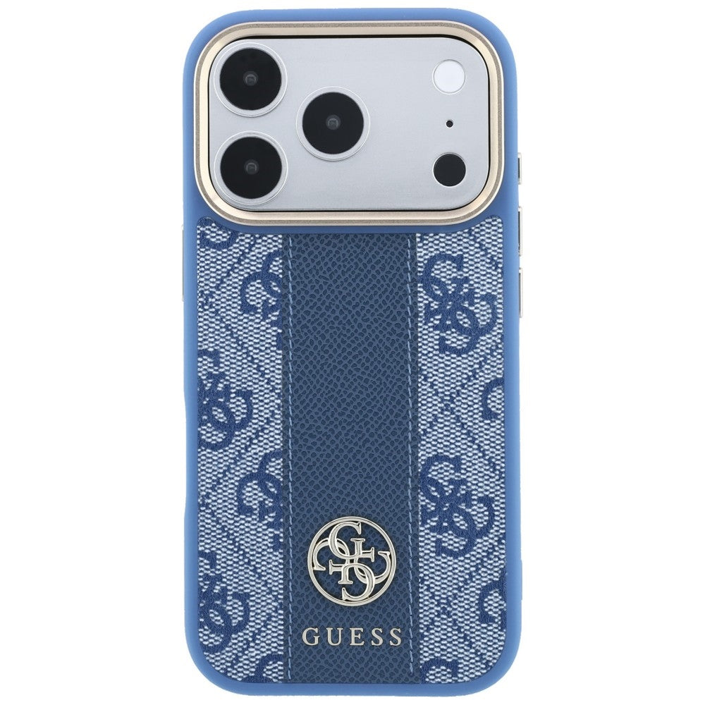 MagSafe puzdro pre Apple iPhone 18 Pro Max / 17 Pro Max, Guess, 4G Stripe Round Classic Logo, Modrá