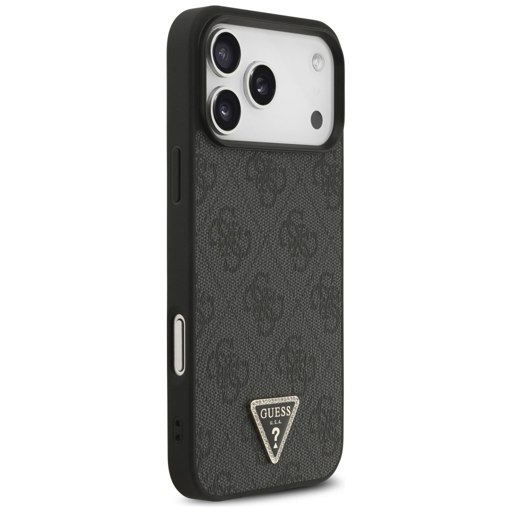 MagSafe puzdro pre Apple iPhone 18 Pro Max / 17 Pro Max, Guess, 4G Triangle Strass, čierne