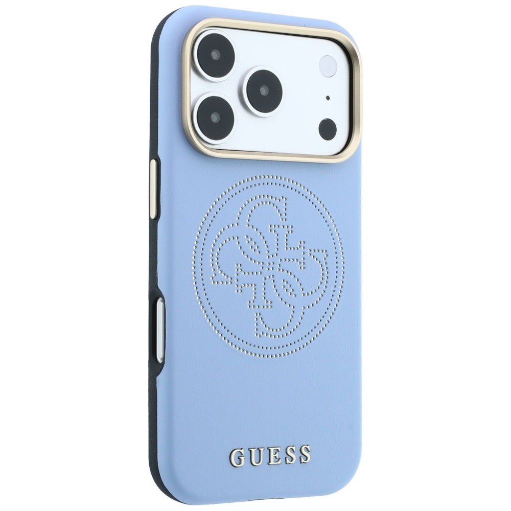 MagSafe puzdro pre Apple iPhone 18 Pro Max / 17 Pro Max, Guess, Perforované 4G, Modré