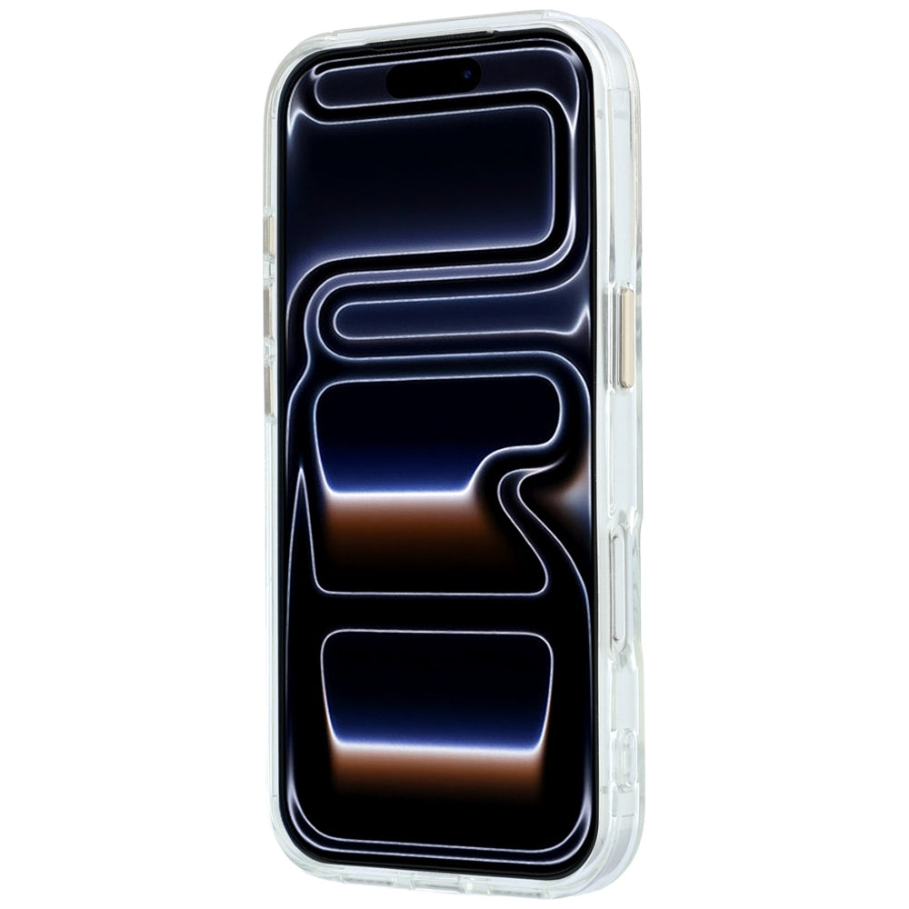 MagSafe puzdro pre Apple iPhone 18 Pro Max / 17 Pro Max, Guess, Ring Stand Script Metal Logo, Priehľadné