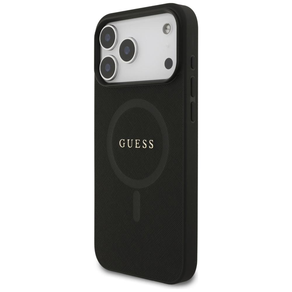 MagSafe puzdro pre Apple iPhone 18 Pro Max / 17 Pro Max, Guess, Saffiano, čierne