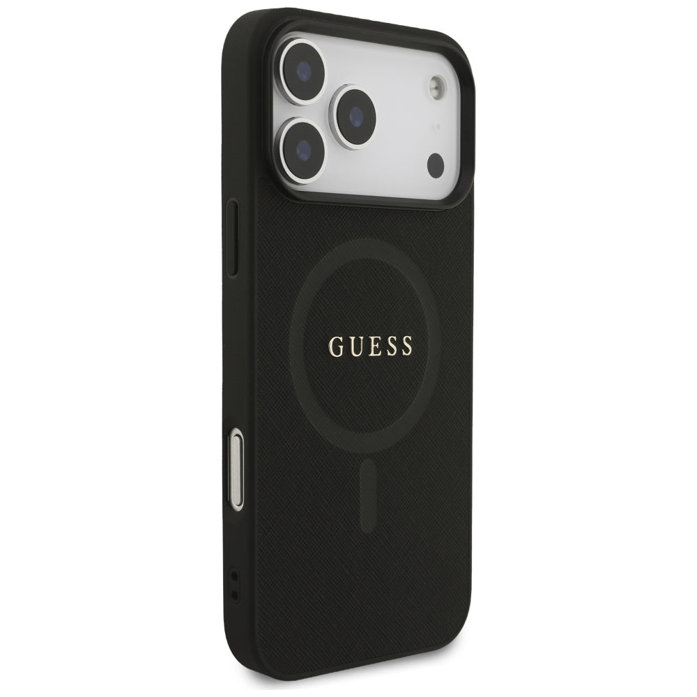 MagSafe puzdro pre Apple iPhone 18 Pro Max / 17 Pro Max, Guess, Saffiano, čierne