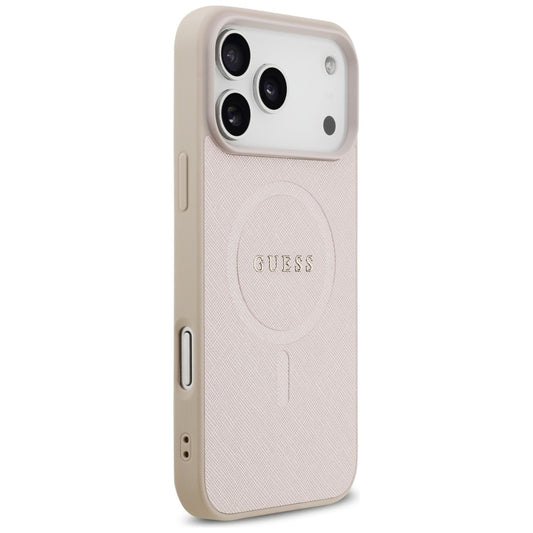 MagSafe puzdro pre Apple iPhone 18 Pro Max / 17 Pro Max, Guess, Saffiano, Ružové