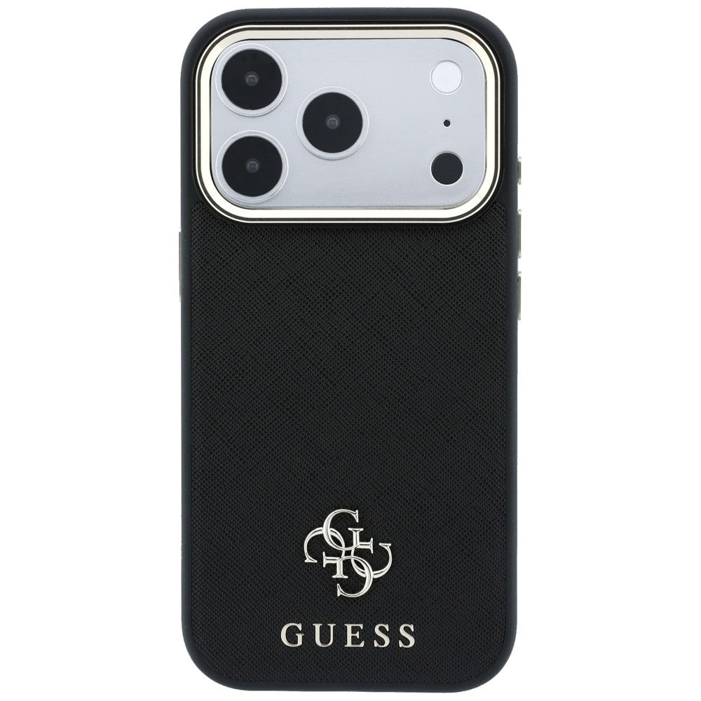 MagSafe puzdro pre Apple iPhone 18 Pro Max / 17 Pro Max, Guess, Saffiano Small 4G Classic, Čierna