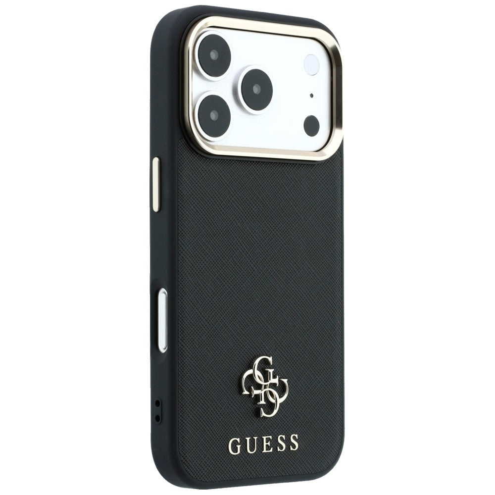 MagSafe puzdro pre Apple iPhone 18 Pro Max / 17 Pro Max, Guess, Saffiano Small 4G Classic, Čierna