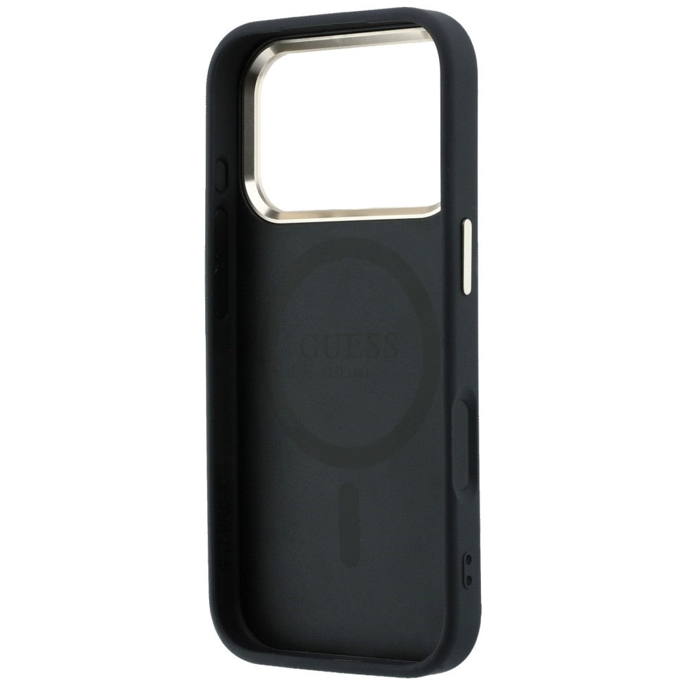 MagSafe puzdro pre Apple iPhone 18 Pro Max / 17 Pro Max, Guess, Saffiano Small 4G Classic, Čierna