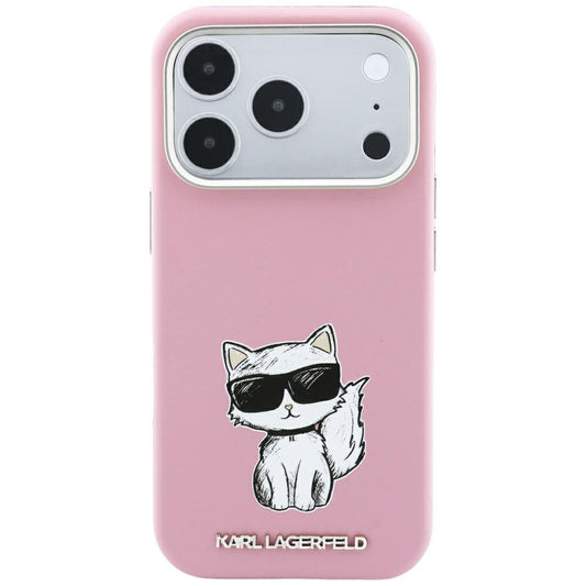 MagSafe puzdro pre Apple iPhone 18 Pro Max / 17 Pro Max, Karl Lagerfeld, Choupette Sketch, Ružová