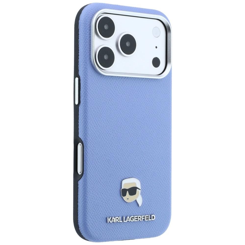 MagSafe puzdro pre Apple iPhone 18 Pro Max / 17 Pro Max, Karl Lagerfeld, Grained Karl Head's Metal, Bleu