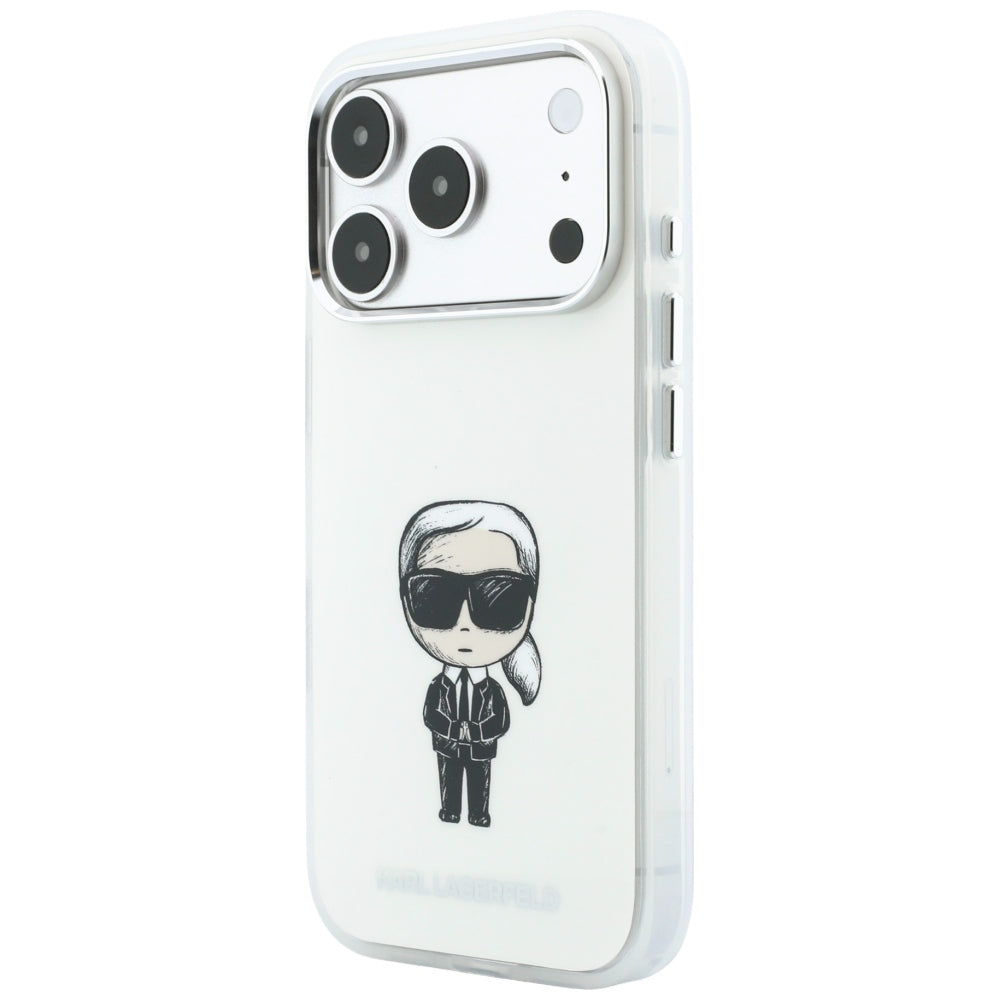 MagSafe puzdro pre Apple iPhone 18 Pro Max / 17 Pro Max, Karl Lagerfeld, IML Ikonik Sketch Print, Béžová