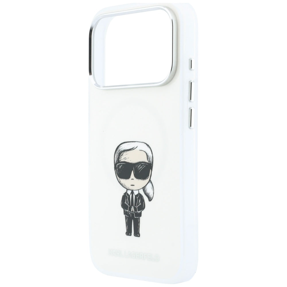 MagSafe puzdro pre Apple iPhone 18 Pro Max / 17 Pro Max, Karl Lagerfeld, IML Ikonik Sketch Print, Béžová