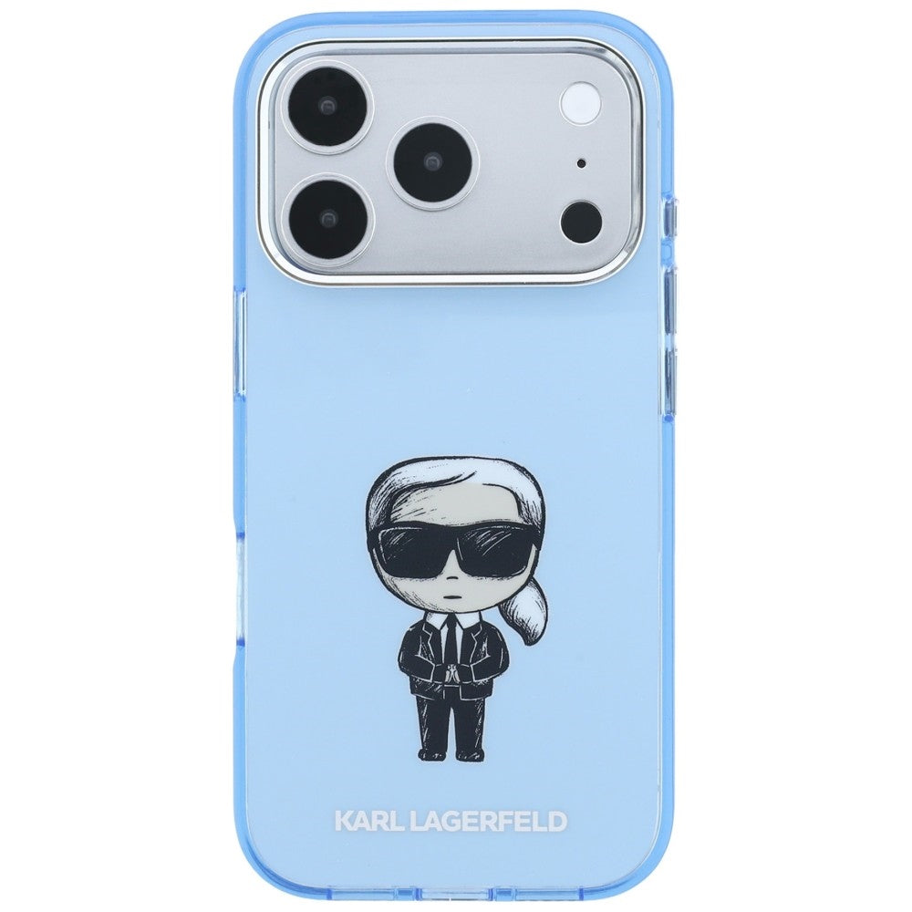 MagSafe puzdro pre Apple iPhone 18 Pro Max / 17 Pro Max, Karl Lagerfeld, IML Ikonik Sketch Print, modré
