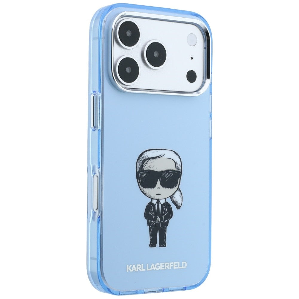 MagSafe puzdro pre Apple iPhone 18 Pro Max / 17 Pro Max, Karl Lagerfeld, IML Ikonik Sketch Print, modré