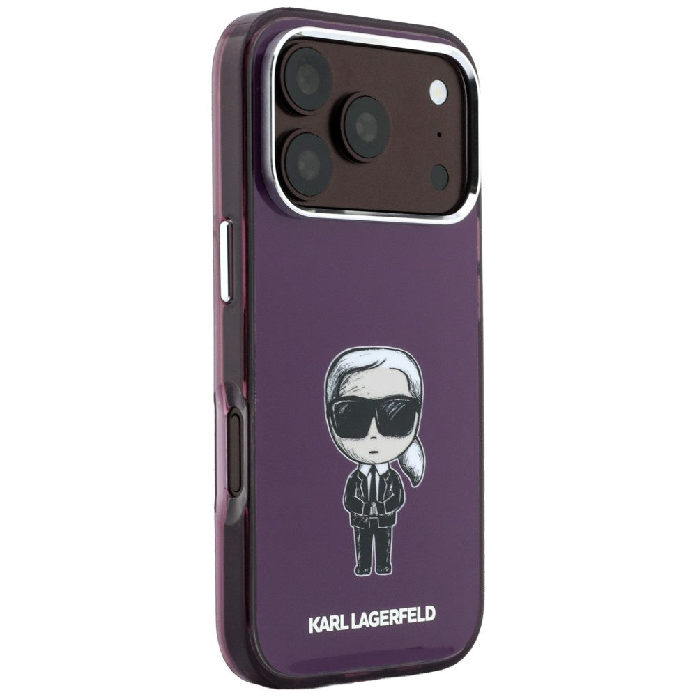 MagSafe puzdro pre Apple iPhone 18 Pro Max / 17 Pro Max, Karl Lagerfeld, IML Ikonik Sketch Print, Bordová