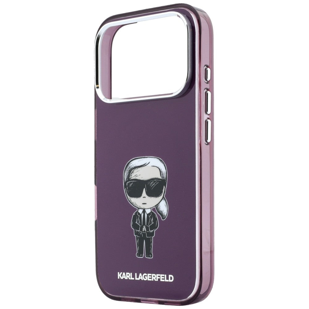 MagSafe puzdro pre Apple iPhone 18 Pro Max / 17 Pro Max, Karl Lagerfeld, IML Ikonik Sketch Print, Bordová