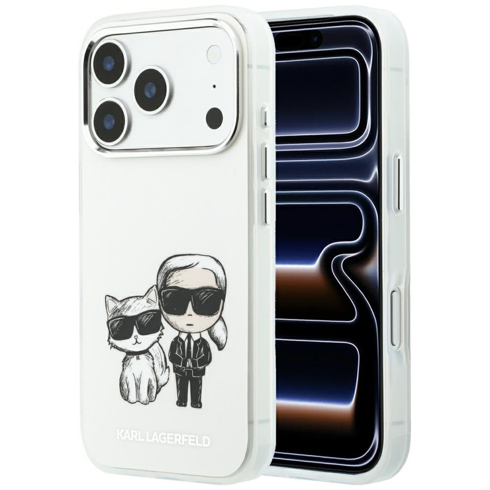 MagSafe puzdro pre Apple iPhone 18 Pro Max / 17 Pro Max, Karl Lagerfeld, IML KC Bodies Sketch Print, Béžová