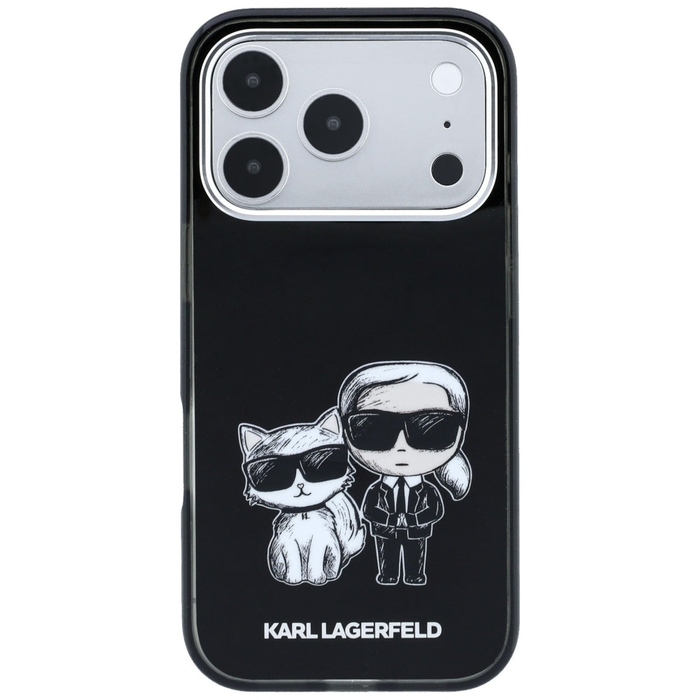 MagSafe puzdro pre Apple iPhone 18 Pro Max / 17 Pro Max, Karl Lagerfeld, IML KC Bodies Sketch Print, Čierne