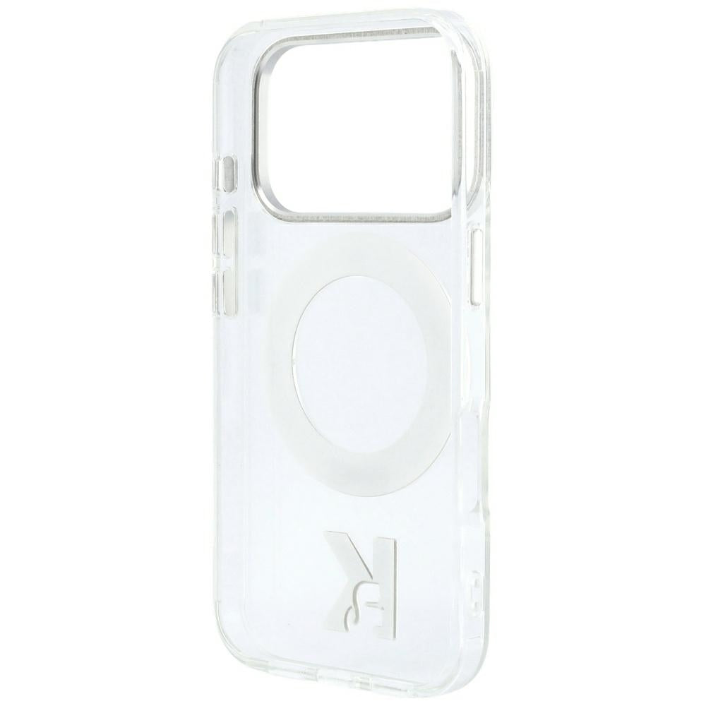 MagSafe puzdro pre Apple iPhone 18 Pro Max / 17 Pro Max, Karl Lagerfeld, IML Ring Stand Kameo Metal, Priehľadné