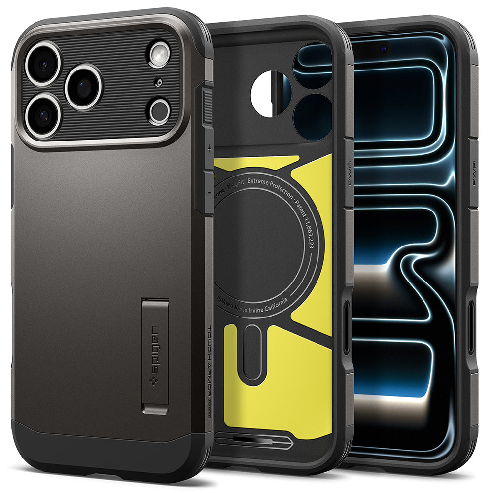 MagSafe puzdro pre Apple iPhone 18 Pro Max / 17 Pro Max, Spigen, Tough Armor T, sivé ACS12137