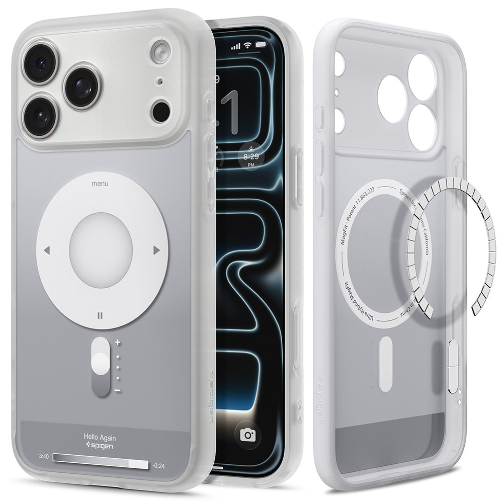 MagSafe puzdro pre Apple iPhone 18 Pro Max / 17 Pro Max, Spigen, Ultra Hybrid Classic, Strieborné ACS12130