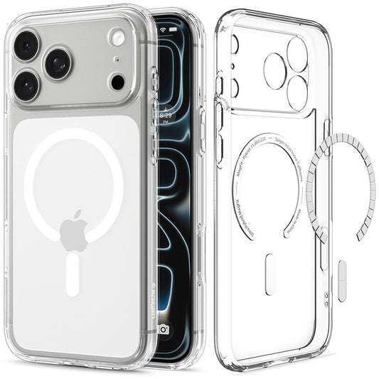 MagSafe puzdro pre Apple iPhone 18 Pro Max / 17 Pro Max, Spigen, Ultra Hybrid, Priehľadná biela ACS12118