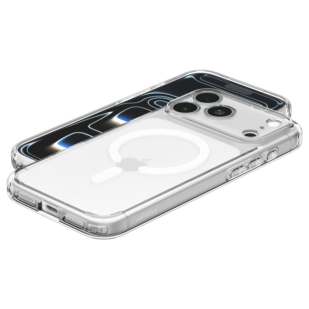 MagSafe puzdro pre Apple iPhone 18 Pro Max / 17 Pro Max, Spigen, Ultra Hybrid, Priehľadná biela ACS12118