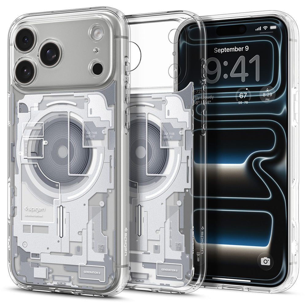 MagSafe puzdro pre Apple iPhone 18 Pro Max / 17 Pro Max, Spigen, Ultra Hybrid Zero One, Biele ACS12126