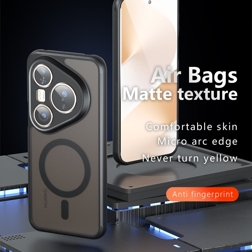 MagSafe puzdro pre Huawei Pura 80 Pro / Pura 80 Ultra, Techsuit, PureFrost, Čierna saténová