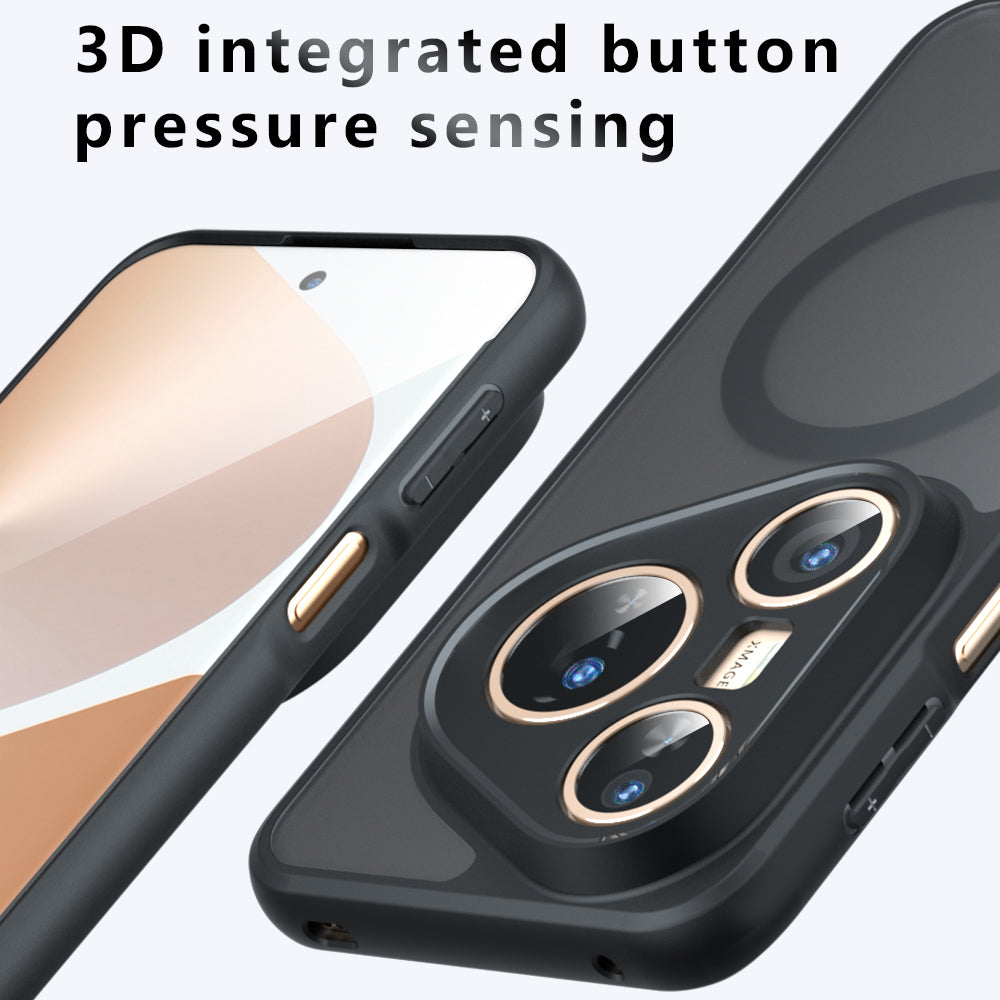MagSafe puzdro pre Huawei Pura 80 Pro / Pura 80 Ultra, Techsuit, PureFrost, Čierna saténová