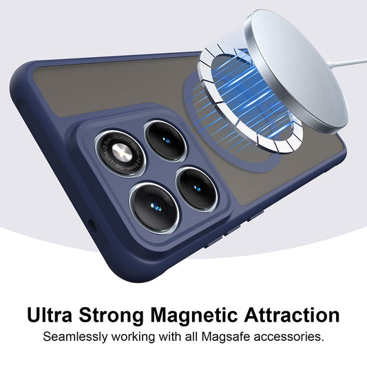 MagSafe Case for Motorola Edge 70 Fusion, Techsuit, HaloFrost II, Navy Blue