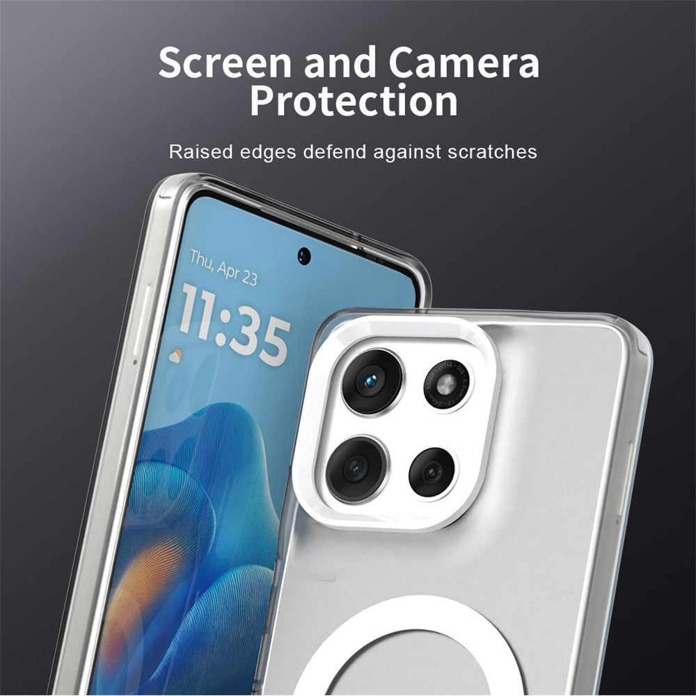 Puzdro MagSafe pre Motorola Moto G86, Techsuit, CandyCase, Biela