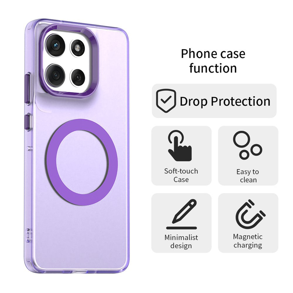 Puzdro MagSafe pre Motorola Moto G86, Techsuit, CandyCase, Fialové