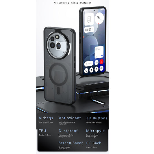 MagSafe puzdro pre Nothing Phone (3a) Pro, Techsuit, PureFrost, čierne