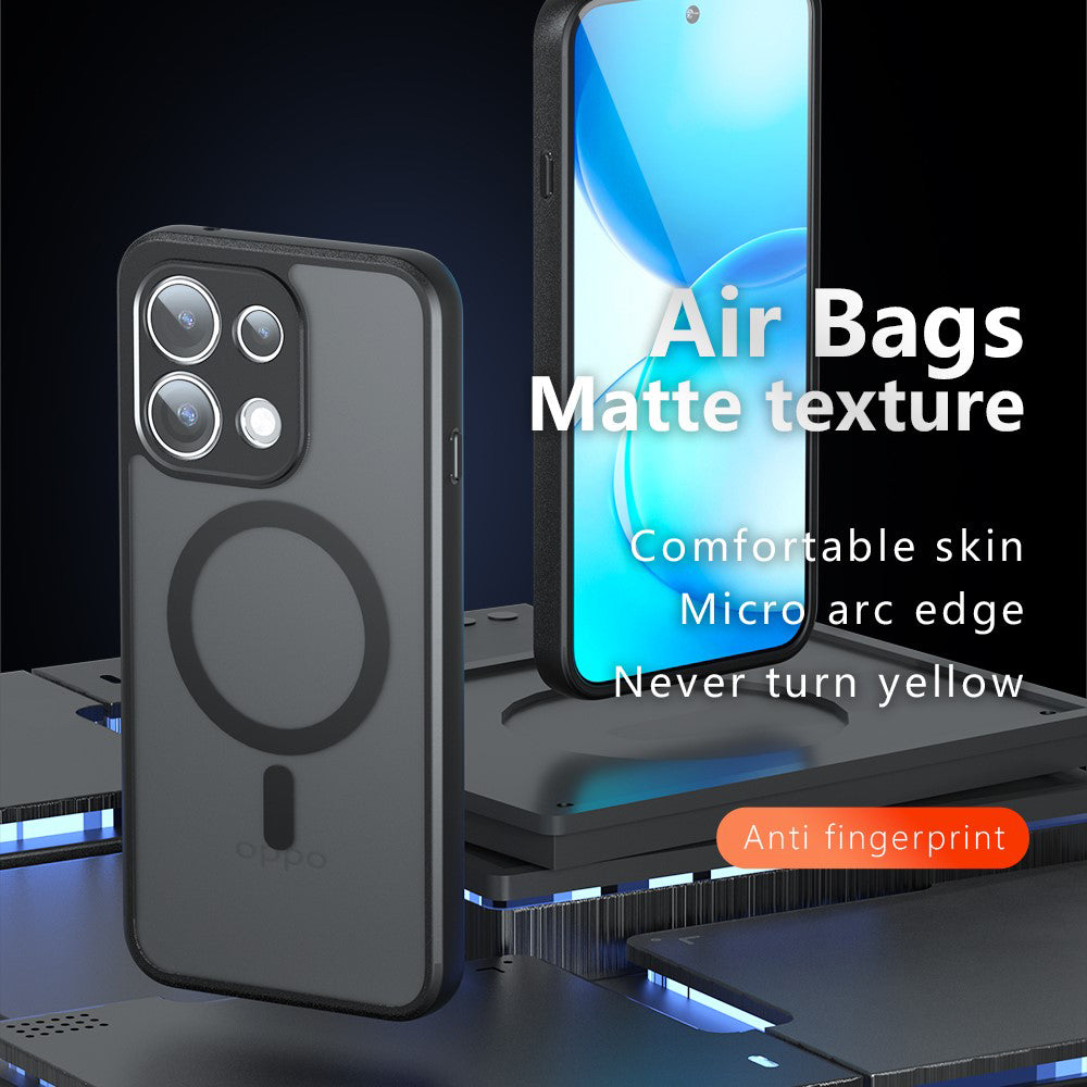 MagSafe puzdro pre Oppo Reno16 F / Reno16 FS, Techsuit, PureFrost, Čierna saténová