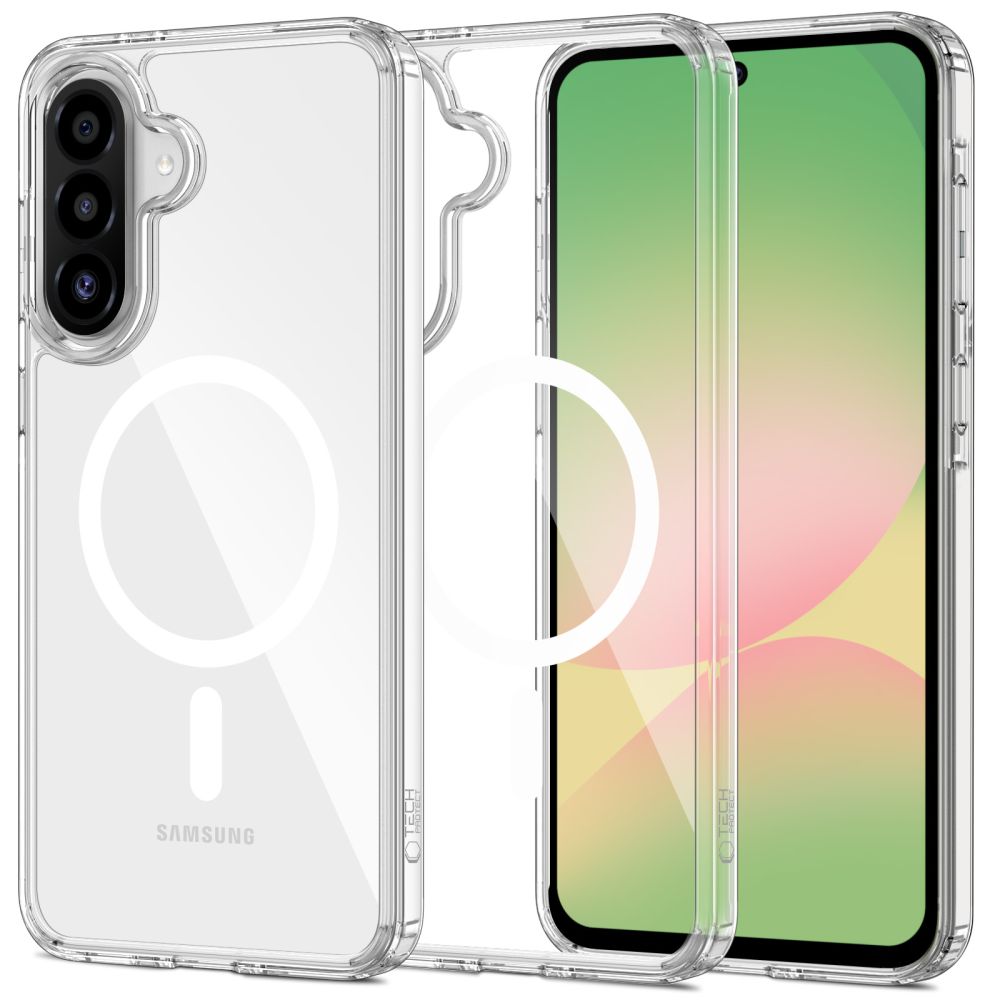 Puzdro MagSafe pre Samsung Galaxy A56 A566, Tech-Protect, Flexair Hybrid, Priehľadné