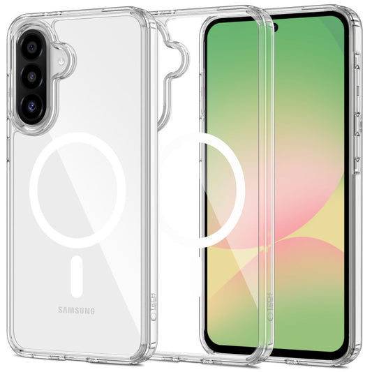 Puzdro MagSafe pre Samsung Galaxy A56 A566, Tech-Protect, Flexair Hybrid, Priehľadné