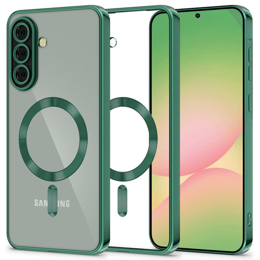 Puzdro MagSafe pre Samsung Galaxy A56 A566, Tech-Protect, Magflex, Zelená