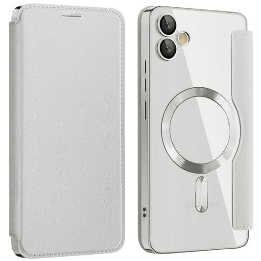 MagSafe puzdro pre Samsung Galaxy A05 A055, Techsuit, SmartMag Book, Sivá