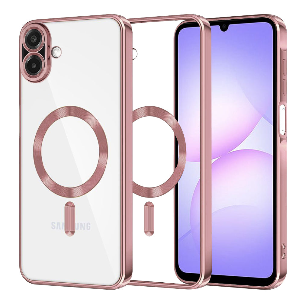 MagSafe puzdro pre Samsung Galaxy A07 4G A075, Techsuit, Luxury Crystal, Ružové
