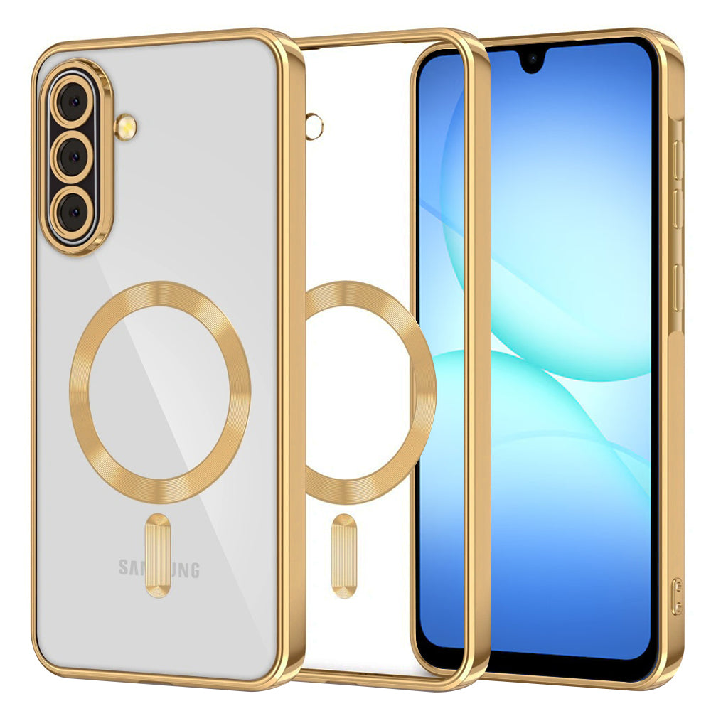MagSafe puzdro pre Samsung Galaxy A17 4G / A17 5G, Techsuit, Luxury Crystal, Zlaté
