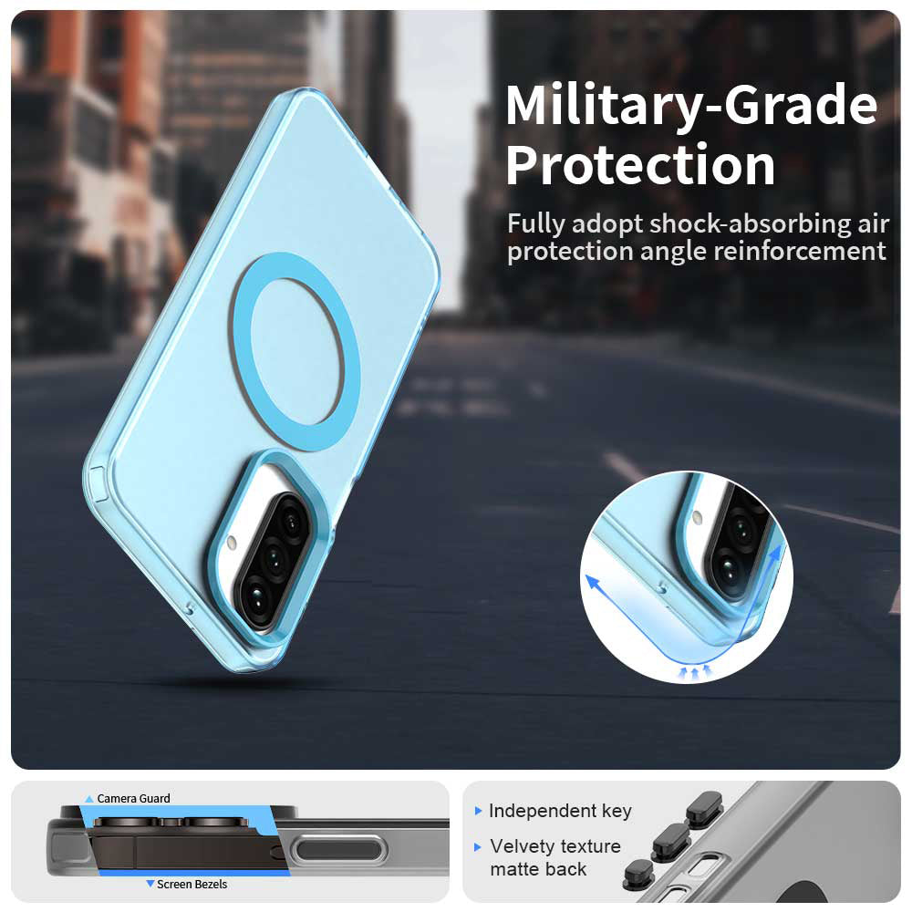 MagSafe puzdro pre Samsung Galaxy A18 5G A186 / A18 4G A185 / F17 / M17 / A17 4G A175, Techsuit, CandyCase, Modrá